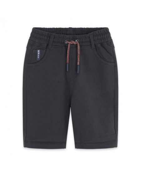 BERMUDA FELPA CORDONES NIÑO GRIS BASICOS BABY BERMUDA FELPA CORDONES NIÑO GRIS BASICOS BABY