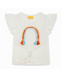 CAMISETA PUNTO ARCOIRIS NIÑA BEIGE LOVE THE SUN CAMISETA PUNTO ARCOIRIS NIÑA BEIGE LOVE THE SUN