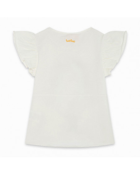 CAMISETA PUNTO ARCOIRIS NIÑA BEIGE LOVE THE SUN CAMISETA PUNTO ARCOIRIS NIÑA BEIGE LOVE THE SUN