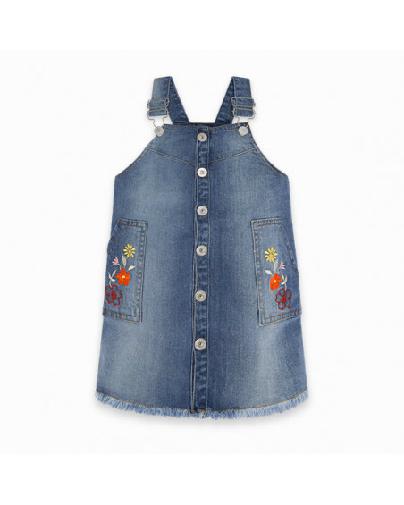 PICHI DENIM BOTONES Y FLORES NIÑA AZUL LOVE THE SUN PICHI DENIM BOTONES Y FLORES NIÑA AZUL LOVE THE SUN