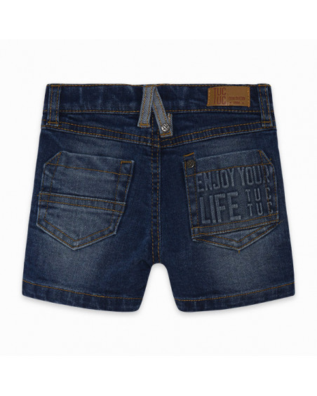 BERMUDA DENIM MENSAJE NIÑO MARINO BASICOS BABY BERMUDA DENIM MENSAJE NIÑO MARINO BASICOS BABY