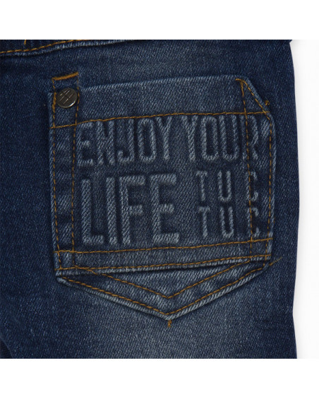 BERMUDA DENIM MENSAJE NIÑO MARINO BASICOS BABY BERMUDA DENIM MENSAJE NIÑO MARINO BASICOS BABY