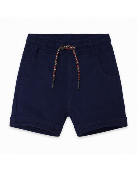 BERMUDA FELPA CORDONES NIÑO AZUL BASICOS BABY BERMUDA FELPA CORDONES NIÑO AZUL BASICOS BABY