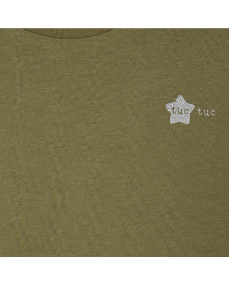 CAMISETA PUNTO VOLANTES NIÑA VERDE BASICOS BABY CAMISETA PUNTO VOLANTES NIÑA VERDE BASICOS BABY