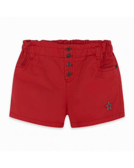 SHORT SARGA PAPPER BAG NIÑA ROJO BASICOS BABY SHORT SARGA PAPPER BAG NIÑA ROJO BASICOS BABY