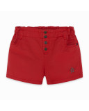 SHORT SARGA PAPPER BAG NIÑA ROJO BASICOS BABY SHORT SARGA PAPPER BAG NIÑA ROJO BASICOS BABY