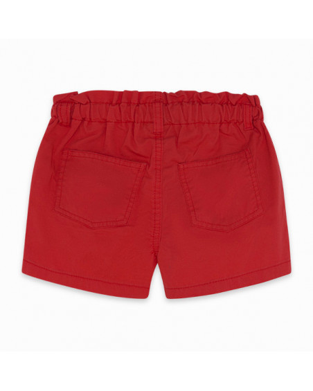 SHORT SARGA PAPPER BAG NIÑA ROJO BASICOS BABY SHORT SARGA PAPPER BAG NIÑA ROJO BASICOS BABY