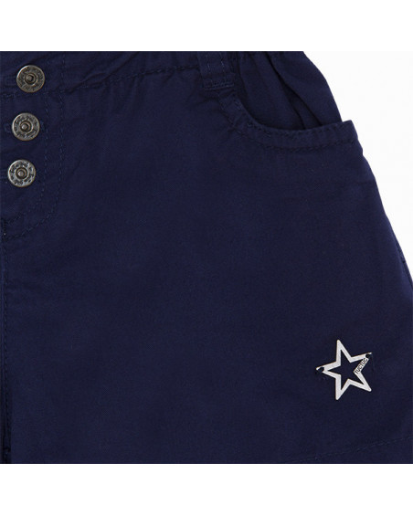 SHORT SARGA PAPPER BAG NIÑA AZUL BASICOS BABY SHORT SARGA PAPPER BAG NIÑA AZUL BASICOS BABY