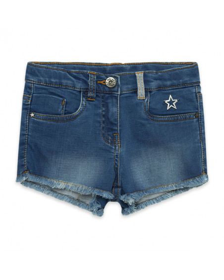 SHORT DENIM ESTRELLA NIÑA MARINO BASICOS BABY SHORT DENIM ESTRELLA NIÑA MARINO BASICOS BABY