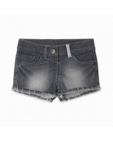 SHORT DENIM ESTRELLA NIÑA GRIS BASICOS BABY SHORT DENIM ESTRELLA NIÑA GRIS BASICOS BABY