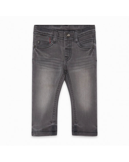 PANTALÓN DENIM DESGASTADO NIÑO GRIS BASICOS BABY PANTALÓN DENIM DESGASTADO NIÑO GRIS BASICOS BABY