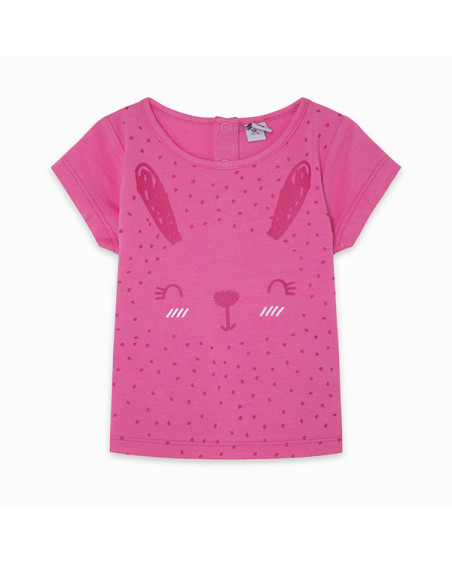 CAMISETA PUNTO CONEJO NIÑA ROSA BASICOS BABY CAMISETA PUNTO CONEJO NIÑA ROSA BASICOS BABY