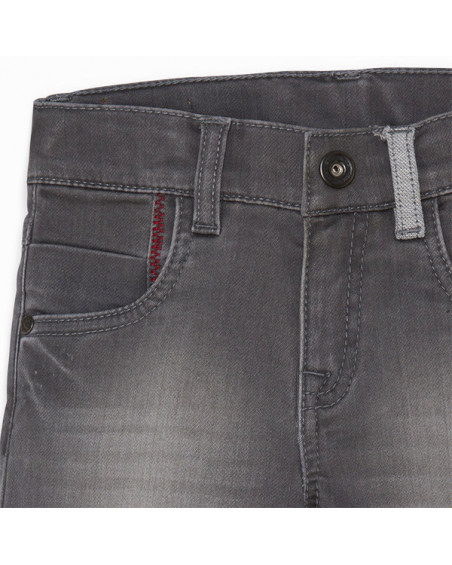 BERMUDA DENIM MENSAJE NIÑO GRIS BASICOS KIDS BERMUDA DENIM MENSAJE NIÑO GRIS BASICOS KIDS