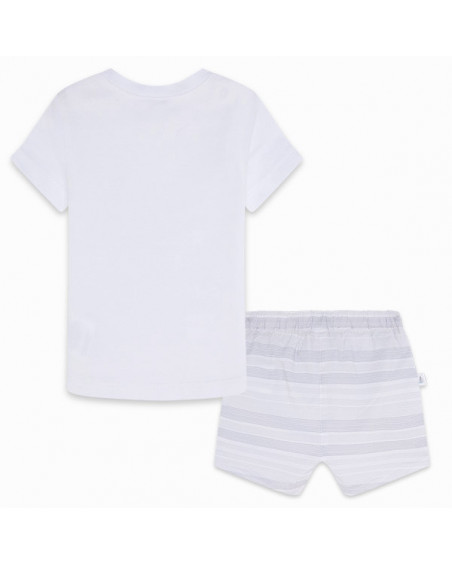 CONJUNTO CAMISETA PUNTO Y BERMUDA POPELÍN NIÑO BLANCO SMOOTH SAILING CONJUNTO CAMISETA PUNTO Y BERMUDA POPELÍN NIÑO BLANCO SMOOTH SAILING