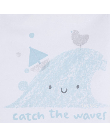 CONJUNTO CAMISETA PUNTO Y BERMUDA POPELÍN NIÑO BLANCO SMOOTH SAILING CONJUNTO CAMISETA PUNTO Y BERMUDA POPELÍN NIÑO BLANCO SMOOTH SAILING