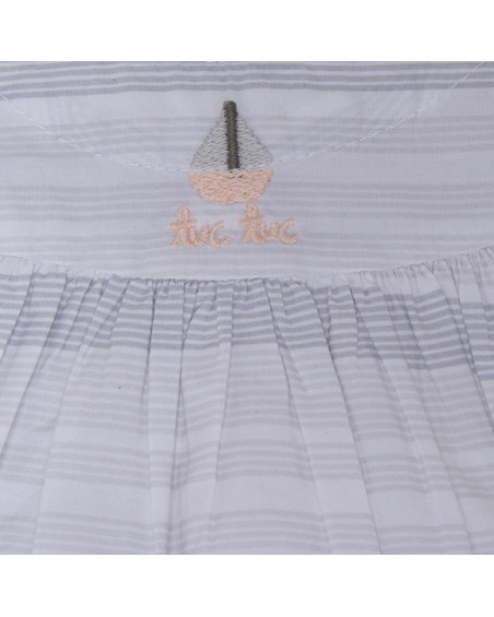 VESTIDO POPELÍN RAYAS NIÑA BLANCO SMOOTH SAILING VESTIDO POPELÍN RAYAS NIÑA BLANCO SMOOTH SAILING