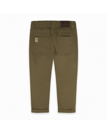PANTALÓN SARGA BOLSILLOS NIÑO VERDE RAW COTTON PANTALÓN SARGA BOLSILLOS NIÑO VERDE RAW COTTON