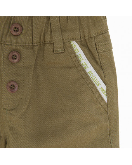 PANTALÓN SARGA BOLSILLOS NIÑO VERDE RAW COTTON PANTALÓN SARGA BOLSILLOS NIÑO VERDE RAW COTTON