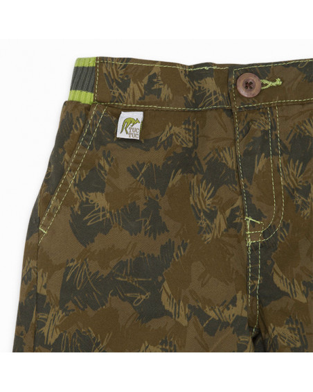 BERMUDA SARGA ESTAMPADA NIÑO VERDE RAW COTTON BERMUDA SARGA ESTAMPADA NIÑO VERDE RAW COTTON