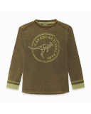 CAMISETA PUNTO MANGA LARGA NIÑO VERDE RAW COTTON CAMISETA PUNTO MANGA LARGA NIÑO VERDE RAW COTTON