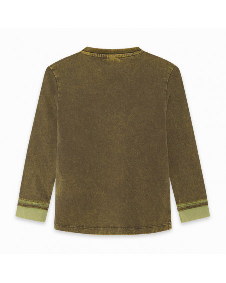 CAMISETA PUNTO MANGA LARGA NIÑO VERDE RAW COTTON CAMISETA PUNTO MANGA LARGA NIÑO VERDE RAW COTTON