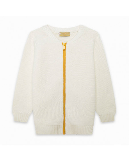 CHAQUETA TRICOT CREMALLERA NIÑO VERDE RAW COTTON CHAQUETA TRICOT CREMALLERA NIÑO VERDE RAW COTTON