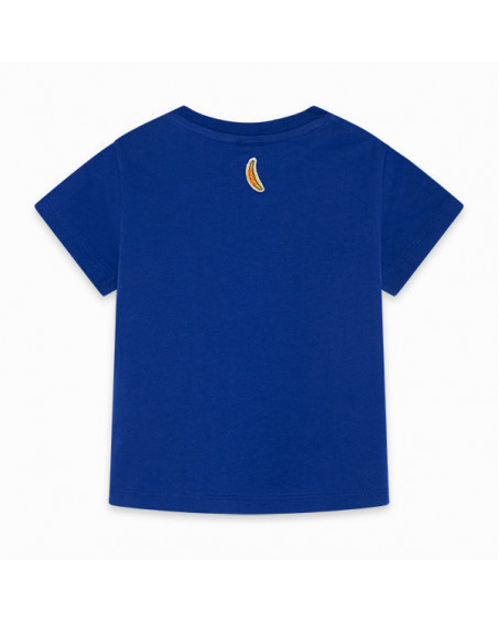 CAMISETA PUNTO MENSAJE NIÑO AZUL TROPICOOL CAMISETA PUNTO MENSAJE NIÑO AZUL TROPICOOL