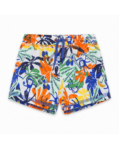 BERMUDA DE BAÑO ESTAMPADA NIÑO NARANJA TROPICOOL BERMUDA DE BAÑO ESTAMPADA NIÑO NARANJA TROPICOOL