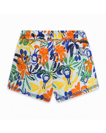 BERMUDA DE BAÑO ESTAMPADA NIÑO NARANJA TROPICOOL BERMUDA DE BAÑO ESTAMPADA NIÑO NARANJA TROPICOOL