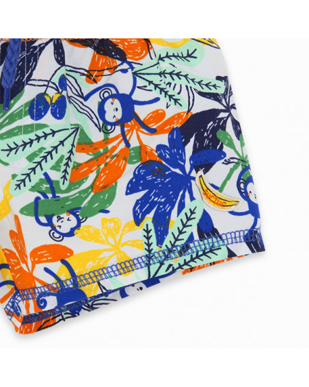 BERMUDA DE BAÑO ESTAMPADA NIÑO NARANJA TROPICOOL BERMUDA DE BAÑO ESTAMPADA NIÑO NARANJA TROPICOOL
