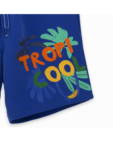 BERMUDA DE BAÑO MENSAJE NIÑO AZUL TROPICOOL BERMUDA DE BAÑO MENSAJE NIÑO AZUL TROPICOOL