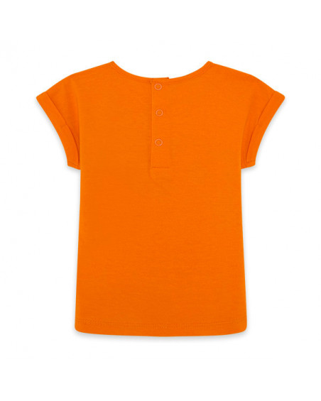 CAMISETA PUNTO MONO NIÑA NARANJA TROPICOOL CAMISETA PUNTO MONO NIÑA NARANJA TROPICOOL