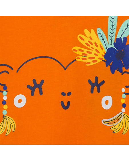 CAMISETA PUNTO MONO NIÑA NARANJA TROPICOOL CAMISETA PUNTO MONO NIÑA NARANJA TROPICOOL