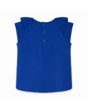 CAMISETA PUNTO CON VOLANTES NIÑA AZUL TROPICOOL CAMISETA PUNTO CON VOLANTES NIÑA AZUL TROPICOOL