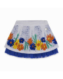 FALDA PLANA Y TUL FLORES NIÑA BLANCA TROPICOOL FALDA PLANA Y TUL FLORES NIÑA BLANCA TROPICOOL