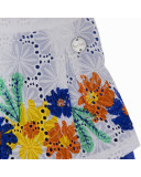 FALDA PLANA Y TUL FLORES NIÑA BLANCA TROPICOOL FALDA PLANA Y TUL FLORES NIÑA BLANCA TROPICOOL