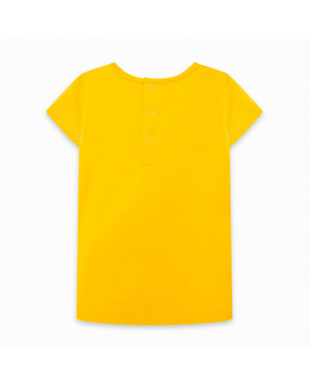 CAMISETA PUNTO MENSAJE NIÑA AMARILLA TROPICOOL CAMISETA PUNTO MENSAJE NIÑA AMARILLA TROPICOOL