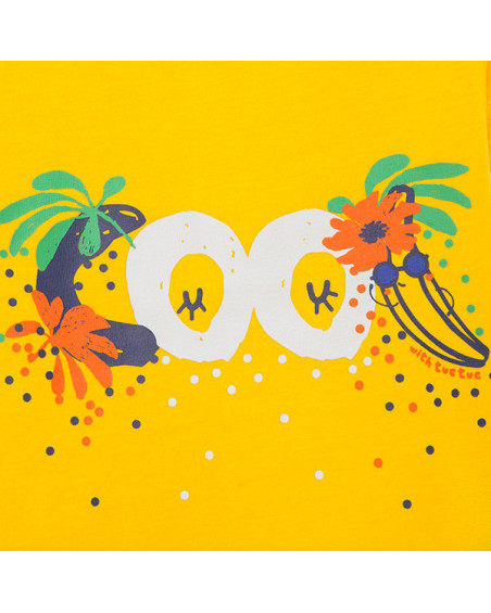 CAMISETA PUNTO MENSAJE NIÑA AMARILLA TROPICOOL CAMISETA PUNTO MENSAJE NIÑA AMARILLA TROPICOOL