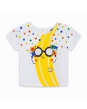 CAMISETA PUNTO CON SOLAPA NIÑA BLANCA TROPICOOL CAMISETA PUNTO CON SOLAPA NIÑA BLANCA TROPICOOL