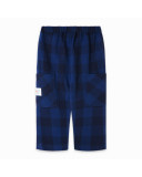 Pantalón sarga baggy cuadros niño azul detox time Pantalón sarga baggy cuadros niño azul detox time