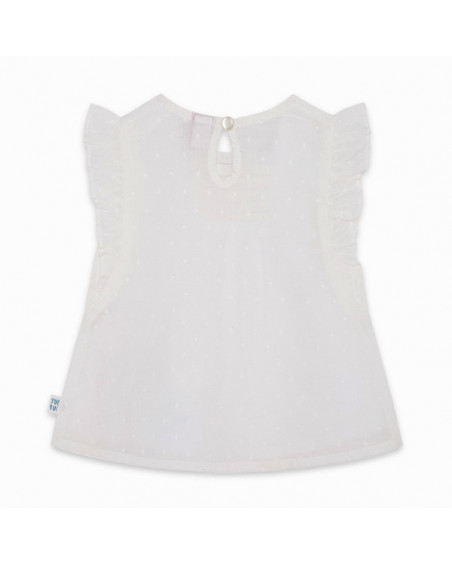 Blusa popelín fruncido niña blanca detox time Blusa popelín fruncido niña blanca detox time