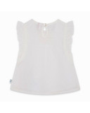 Blusa popelín fruncido niña blanca detox time Blusa popelín fruncido niña blanca detox time