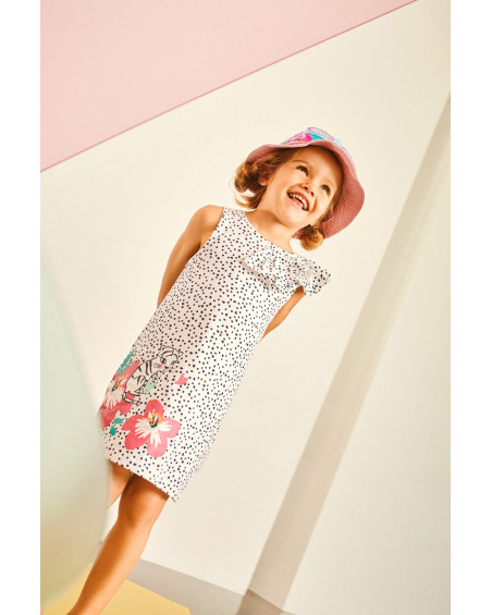 VESTIDO PUNTO ESTAMPADO NIÑA BLANCO LOVE SAUVAGE VESTIDO PUNTO ESTAMPADO NIÑA BLANCO LOVE SAUVAGE
