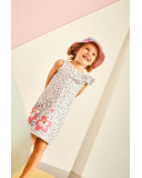 VESTIDO PUNTO ESTAMPADO NIÑA BLANCO LOVE SAUVAGE VESTIDO PUNTO ESTAMPADO NIÑA BLANCO LOVE SAUVAGE
