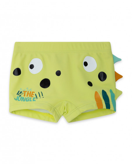 Boxer verde detalle cresta camaleón niño Boxer verde detalle cresta camaleón niño