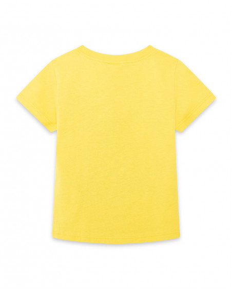 Camiseta manga corta amarilla cactus niño