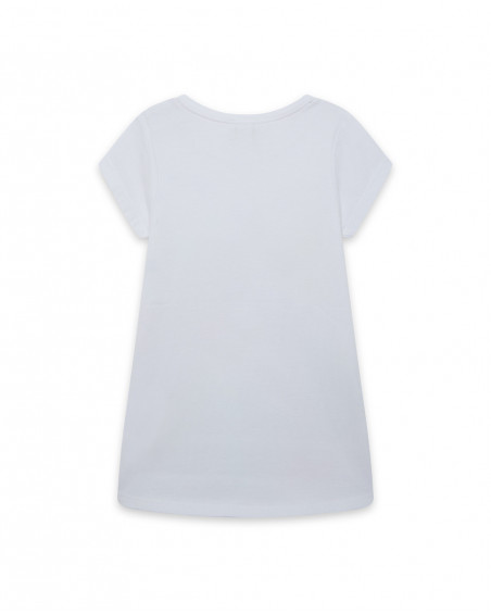 Vestido manga corta blanco camaleon niña Vestido manga corta blanco camaleon niña