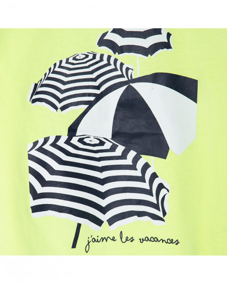 Camiseta manga corta nath kids by tuc tuc verde parasol niña Camiseta manga corta nath kids by tuc tuc verde parasol niña