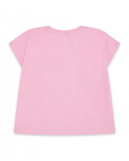 Camiseta manga corta nath kids by tuc tuc rosa y malva palmeras Camiseta manga corta nath kids by tuc tuc rosa y malva palmeras