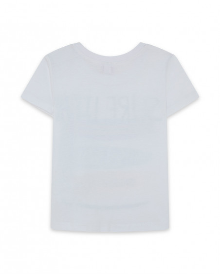 Camiseta manga corta blanca texto niño Camiseta manga corta blanca texto niño